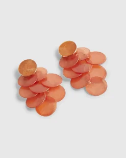Orange Cascade Earrings