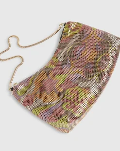 Orange Chainmail Shoulder Bag