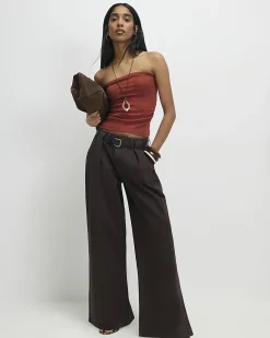 Orange Cotton Bandeau Top