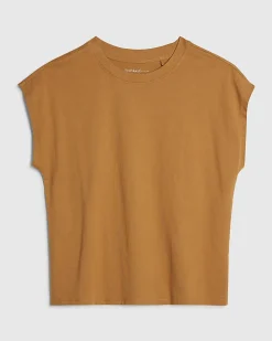Orange Cotton Grown On Sleeve T-Shirt