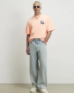 Orange Cotton Washed Japanese Car T-Shirt