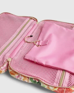 Orange Fruity Floral Toiletries Bag