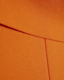 Orange One Shoulder Bardot Knit Top