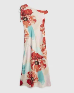 Orange One Shoulder Maxi Dress