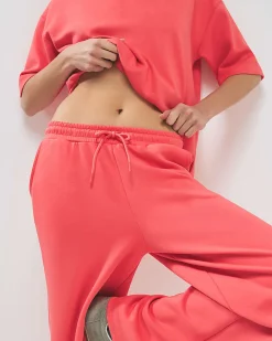 Orange Premium Drawstring Wide Leg Joggers
