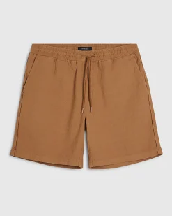 Orange Regular Fit Cross Hatch Shorts