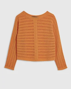 Orange Tape Yarn Knitted Jumper