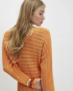 Orange Tape Yarn Knitted Jumper