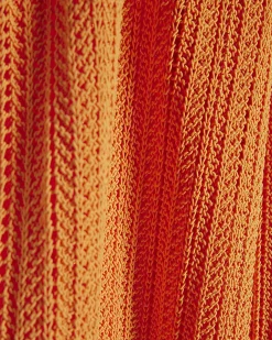 Orange Wide Leg Knitted Trouser