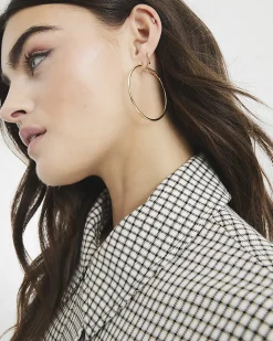 Pack of 3 Gold Mixed Hoop Earrings