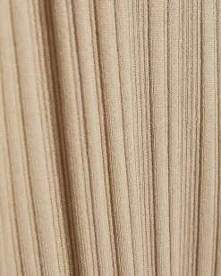 Petite Beige Knitted Maxi Dress