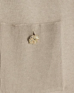 Petite Beige Knitted Waistcoat