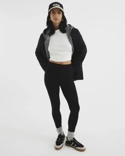 Petite black high waisted leggings