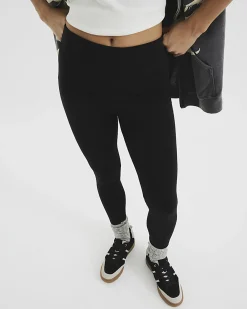 Petite black high waisted leggings