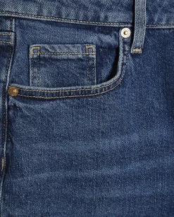 Petite Blue Cropped Kick Flare Jeans