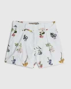 Petite Blue Floral Tailored Shorts