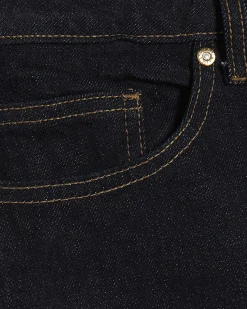 Petite Blue Mid Rise Barrel Leg Jeans