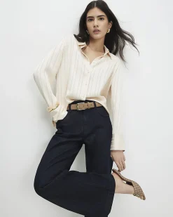 Petite Blue Mid Rise Bootcut Jeans