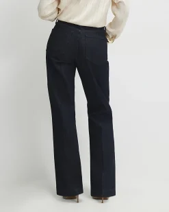 Petite Blue Mid Rise Bootcut Jeans