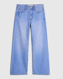 Petite Blue Relaxed Straight Leg Jeans