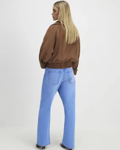Petite Blue Relaxed Straight Leg Jeans