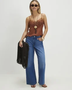 Petite Blue Relaxed Straight Jeans