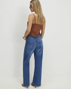 Petite Blue Relaxed Straight Jeans