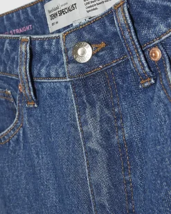 Petite Blue Relaxed Straight Leg Jeans