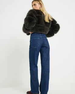 Petite Blue Relaxed Straight Leg Jeans