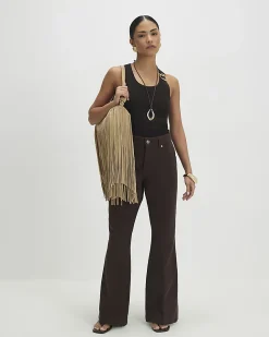 Petite Brown Bootcut Jeans