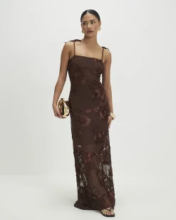 Petite Brown Cornelli Maxi Dress