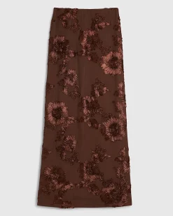 Petite Brown Cornelli Maxi Skirt