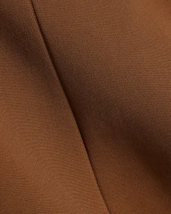 Petite Brown Fitted Knit Sleeveless Top