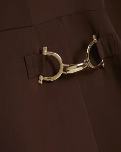 Petite Brown Snaffle Detail Mini Dress