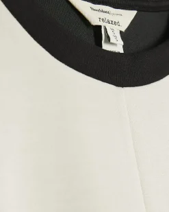 Petite Cream Colour Block Batwing Sweatshirt
