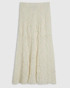 Petite Cream Lace Maxi Skirt