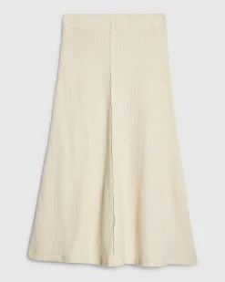 Petite Cream Textured Full Skirt