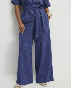 Petite Navy Cotton Joggers