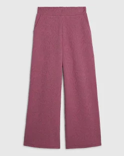 Petite Pink Jacquard Wide Leg Trousers