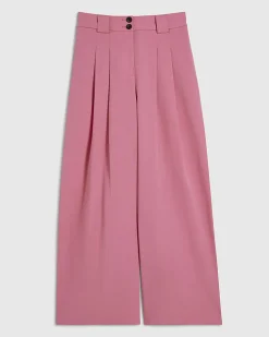 Petite Pink Wide Leg Trousers