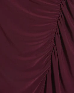 Petite Purple Ruched Maxi Dress