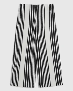 Petite White Stripe Culottes