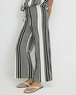 Petite White Stripe Culottes