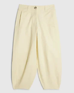 Petite Yellow Barrel Leg Trousers