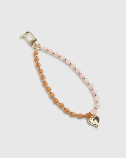 Pink Bead Charm Phone Chain