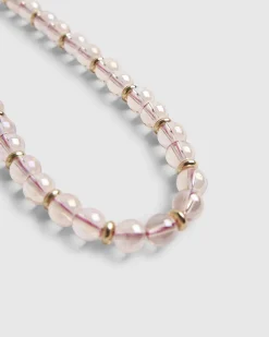Pink Beaded Phone Chain