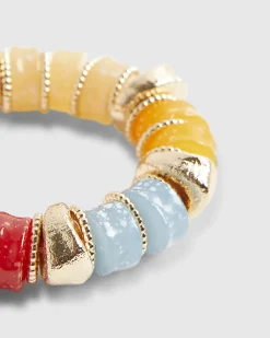 Pink Beaded Stretch Bracelet