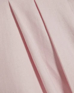 Pink Belted Wide Leg Trousers