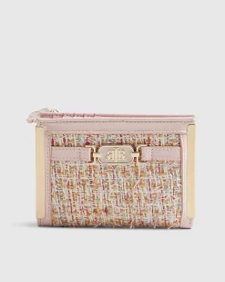 Pink Boucle Foldout Purse