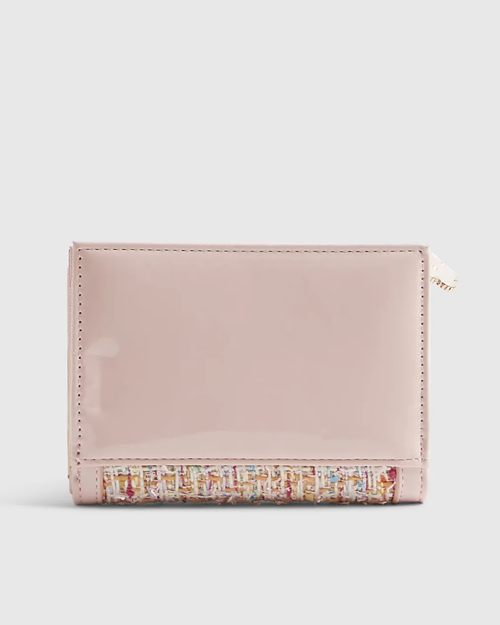 Pink Boucle Foldout Purse